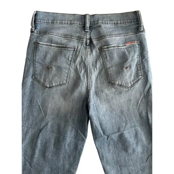HUDSON HIGH RISE ROLL TAB CROPPED JEANS SIZE 27 - Picture 4 of 7